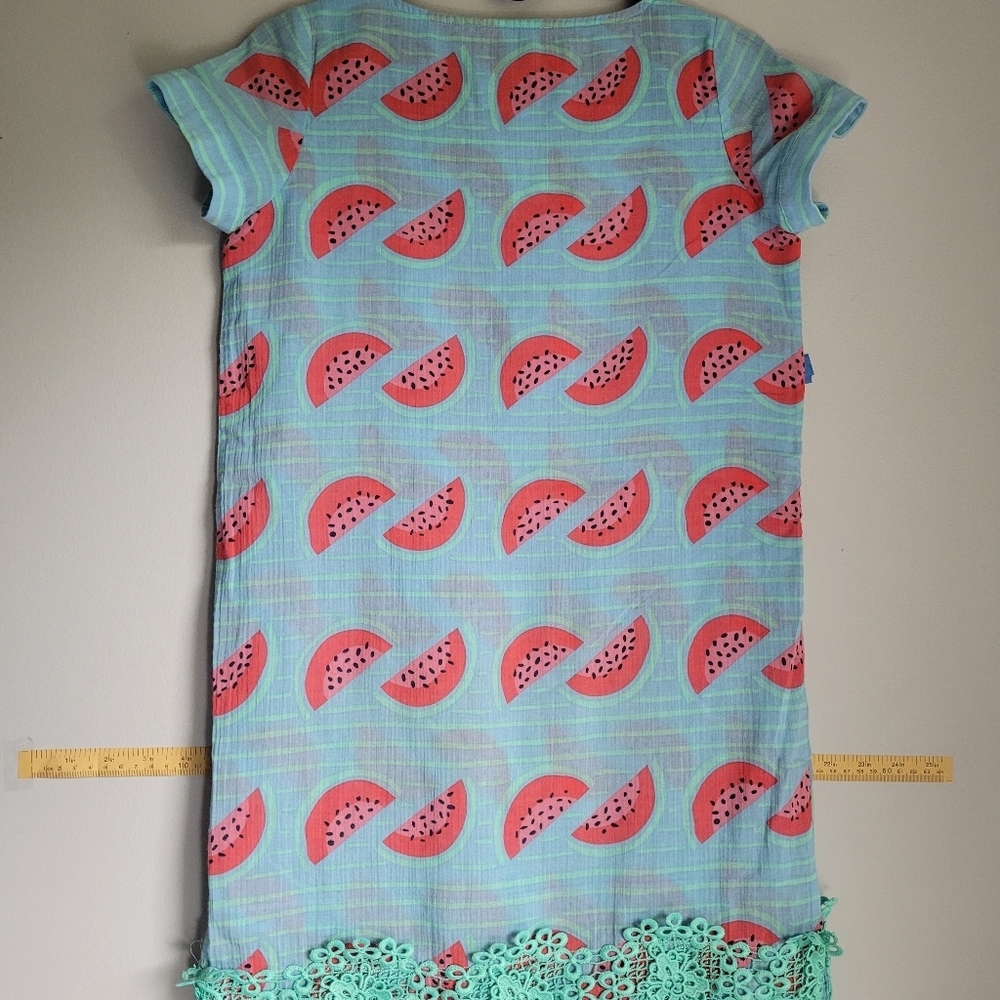 Sail to Sable Blue and Green Striped Dress - Picture 3 of 7